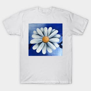 White Daisy Flower Painting T-Shirt